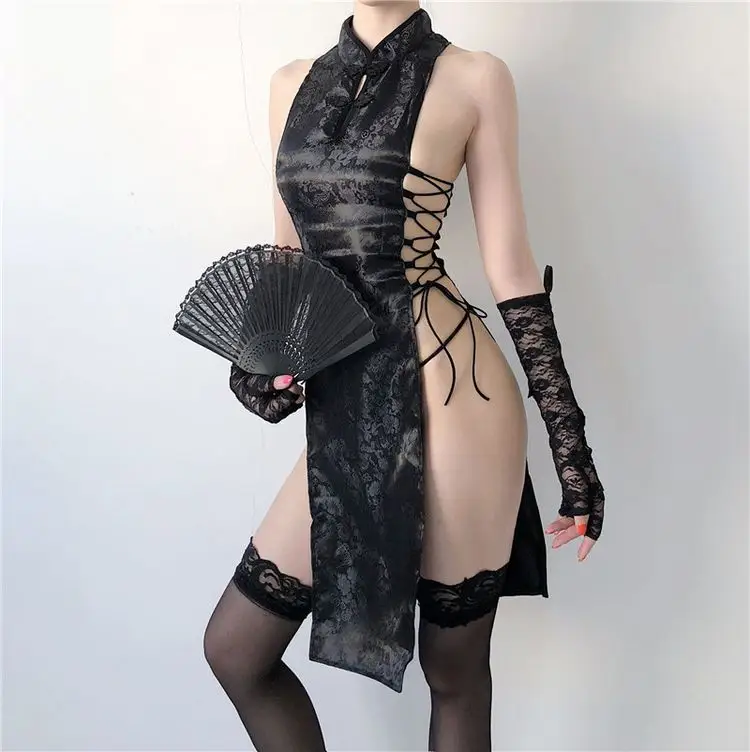 Black Sexy Ninja Costume - Image 5
