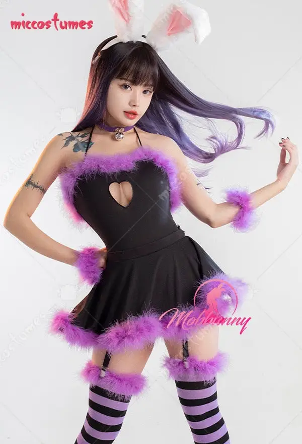 Purple Playboy Bunny Costume - Image 4
