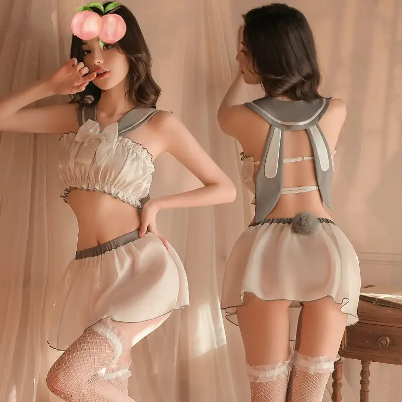 White Playboy Bunny Costume - Image 7